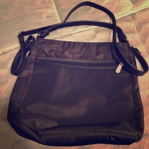 Thirty-One Black Nylon Cross Body Messenger Bag